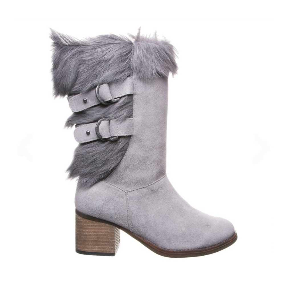 Bearpaw Madeline Gray Fog Mid Rise Boots